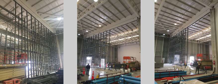 Remodelación de muros en Planta Industrial - Con apoyo de Alzahombres - Seguridad es calidad. Remodelación de muros en Planta Industrial